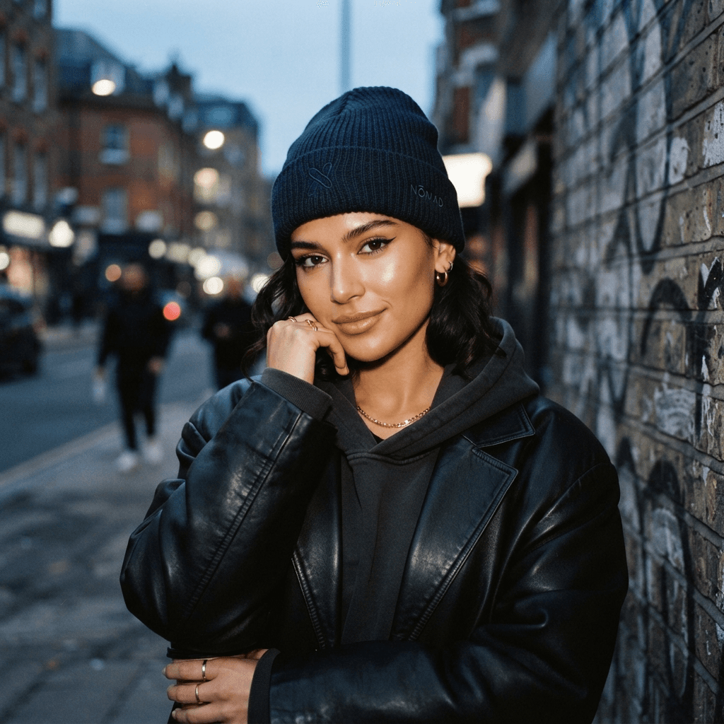 Signature Embroidered Ribbed Streetwear Beanie